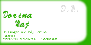 dorina maj business card