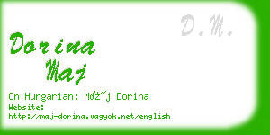 dorina maj business card